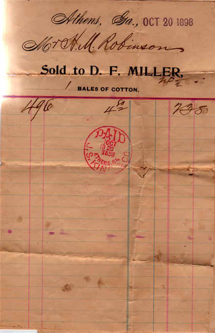 Cotton Receipt