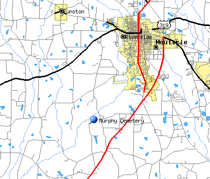 Location map of Murphy Cemetery