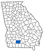 GA Map showing location of Colquitt County