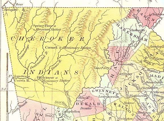 Cherokeenation1830map by Anthony Finley Co. of Philadelphia - Licensed under Public domain via Wikimedia Commons - http://commons.wikimedia.org/wiki/