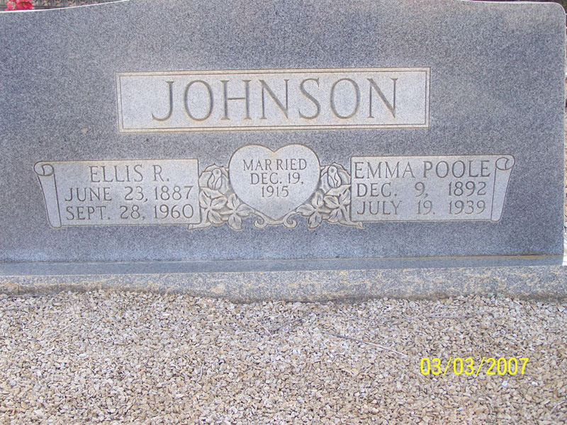 Ellis R & Emma Poole Johnson