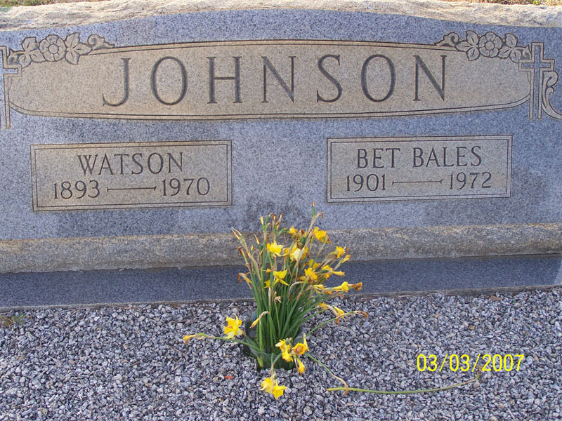 Watson & Bet Bales Johnson
