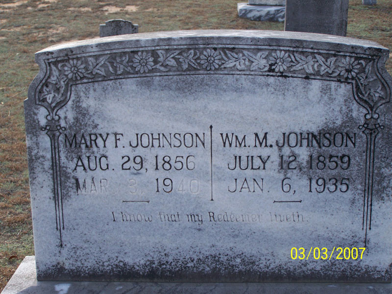 William M & Mary F Johnson