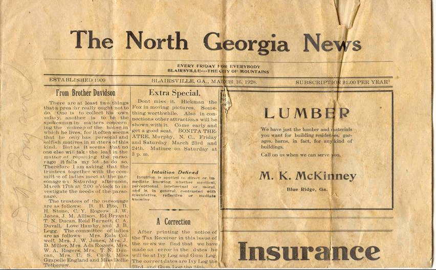 Front page of newspaper, image one
