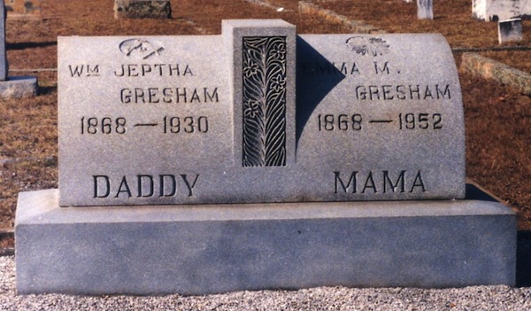 Wm. Jeptha & Emma Gresham